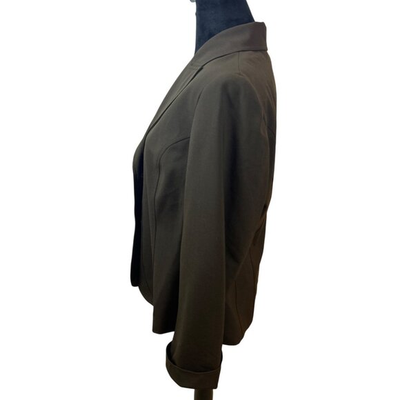 NWT Lafayette 148 New York Women Espresso Brown Wool Two-Button Blazer Jacket 10 - Picture 10 of 16